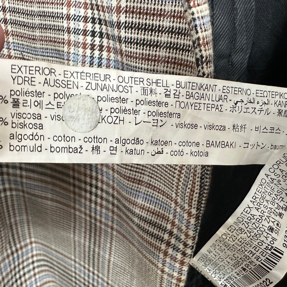 Zara Blazer Womens Plaid One button Pockets Academia , sz S * read - Picture 4 of 6